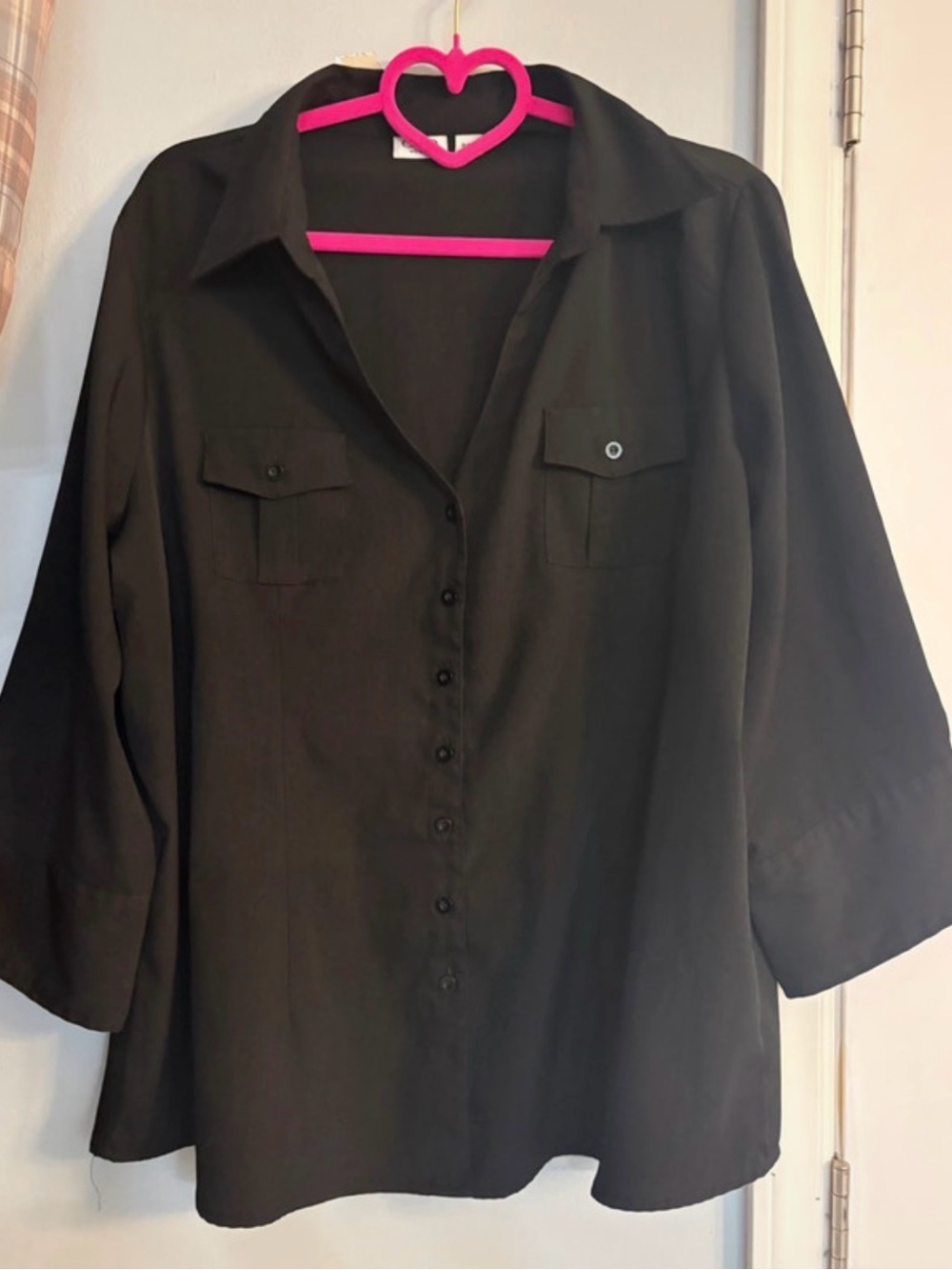 Cato Black Top with Pink Trim